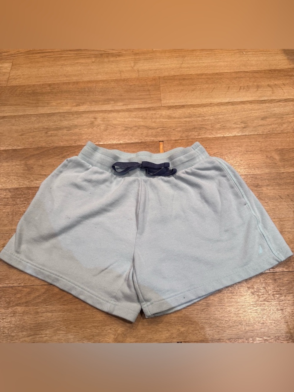 Light Blue Nautica Lounge Shorts with Drawstring